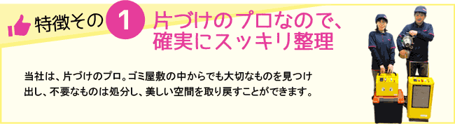 片づけのプロなので、確実にスッキリ整理